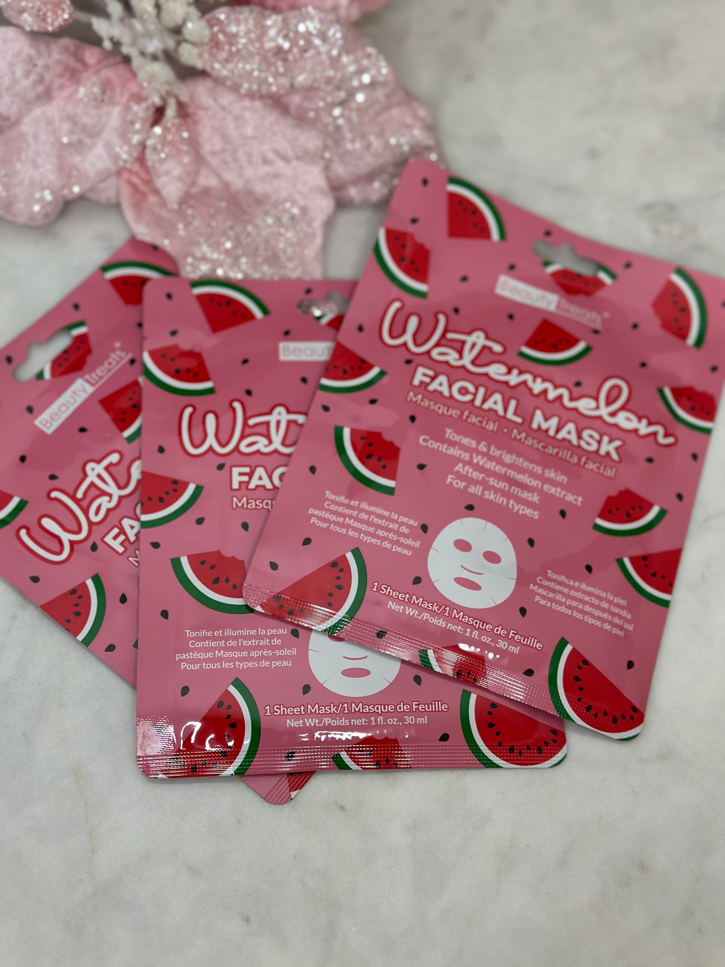 Masque facial à la pastèque